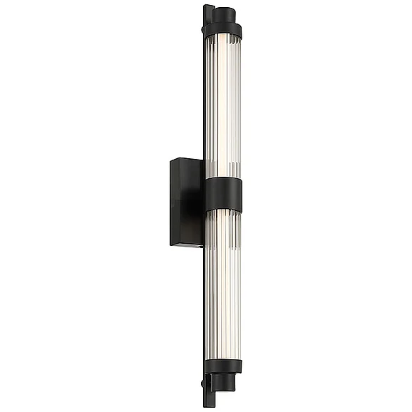 Access Lighting Julia 3CCCT LED Vanity in Black/Clear Frosted 63003LEDDCS-BL/CFR