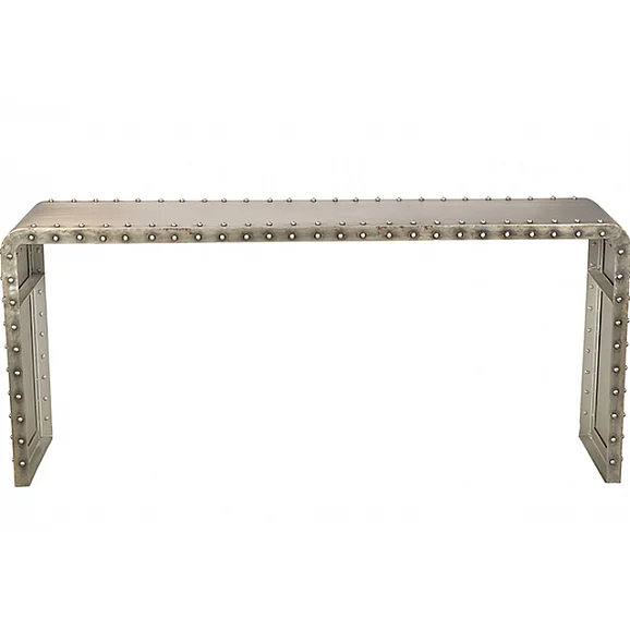 Moti Furniture Inverness Sofa Table in Silver