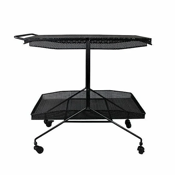 Moti Furniture Pierce Bar Cart Trolley in Black 63005003