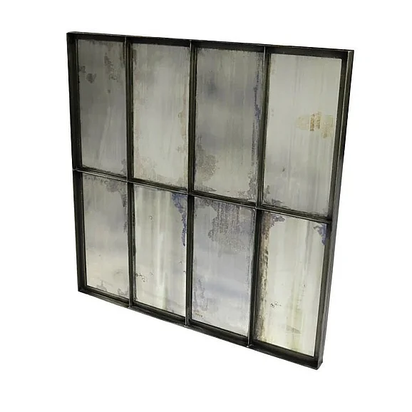Moti Furniture Sheridan Antique Mirror in Black 63007007