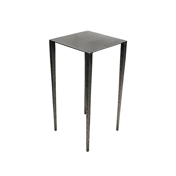 Moti Furniture Sheridan Noah Iron Side Table in Antique Nickel 63007011