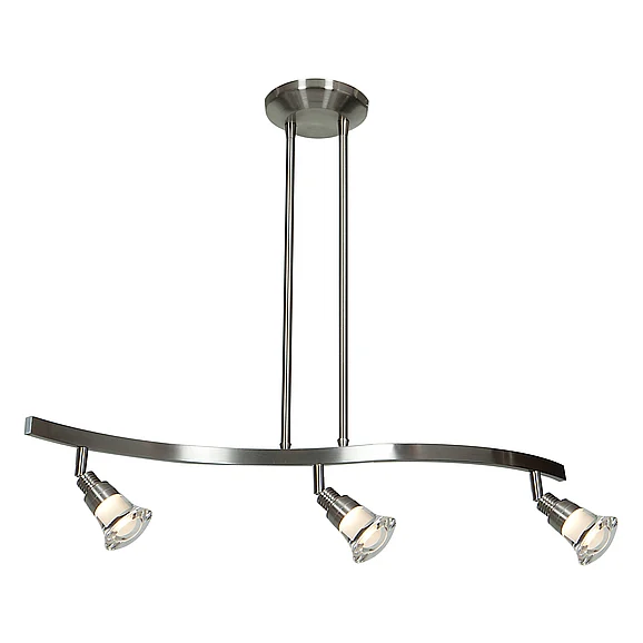 Access Lighting Optix 3 Light LED Pendant Spotlight in Matte Chrome/Acrylic Lens 63053LEDD-MC/ACR
