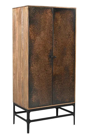 Moti Furniture Balthazar Cabinet in Dark Copper Toned Iron 63101003