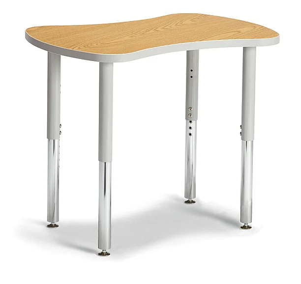 Jonti-Craft Berries Collaborative Bowtie Table - 24" X 35" - Oak/Gray 6310JCS211