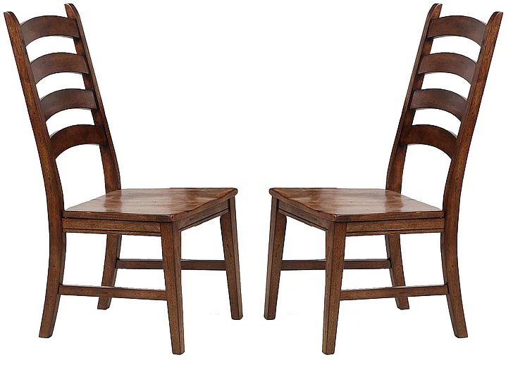 Toluca Ladder Back Side Chair in Rustic Amber (Set of 2) TOLRA275K