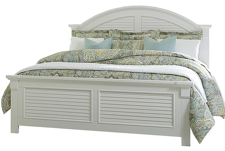 Liberty Furniture Summer House Full Panel Bed in Oyster White 607-BRF