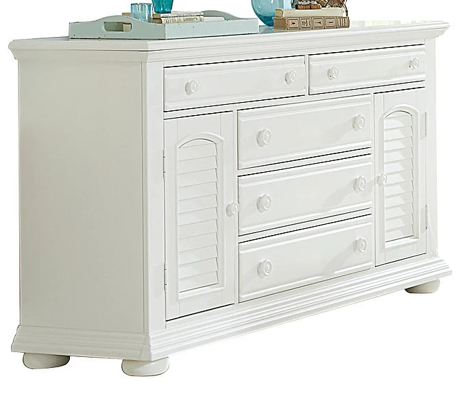 Liberty Furniture Summer House 5 Drawer Dresser in Oyster White 607-BR32 SPECIAL