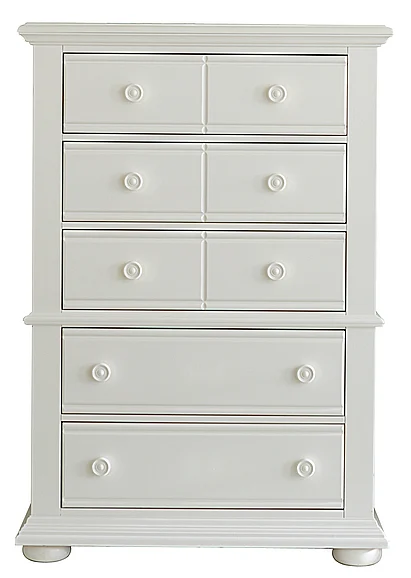 Liberty Furniture Summer House 5 Drawer Chest in Oyster White 607-BR41