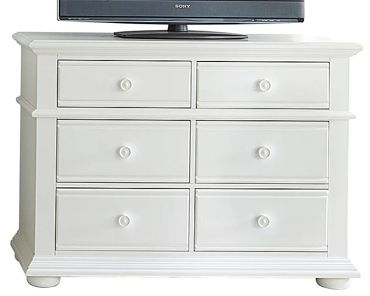 Liberty Furniture Summer House Media Chest in Oyster White 607-BR45