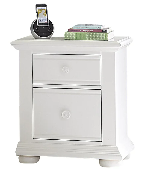 Liberty Furniture Summer House 2 Drawer Nightstand in Oyster White 607-BR60