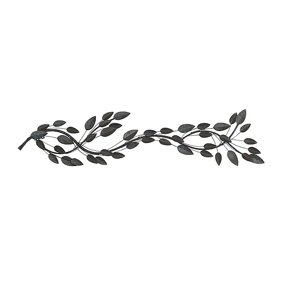 UMA Brown Metal Leaf Home Wall Decor, 12 x 1 x 48 | 63340