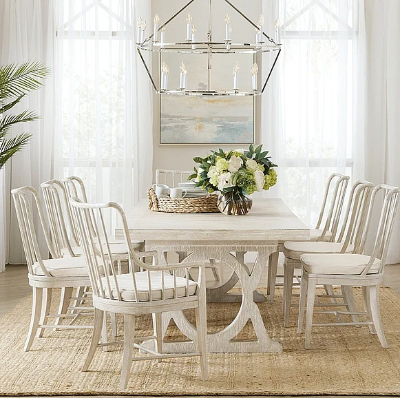 Hooker Furniture Serenity 9pc Rectangular Dining Room Set in Light