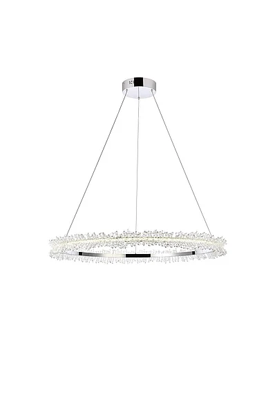 Elegant Laurel Led 34 In. Chrome Pendant 3506D34C