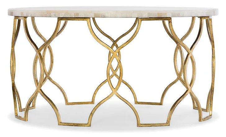 Hooker Furniture Melange Corrina Cocktail Table in Gold 638-50359-WH