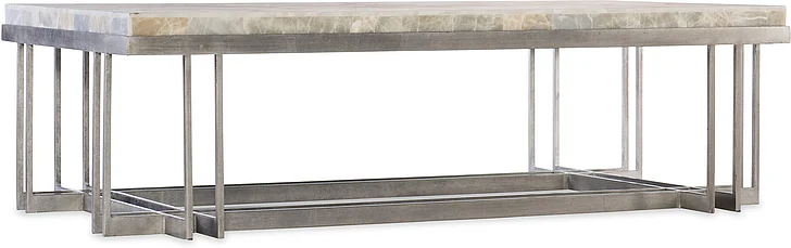 Hooker Furniture Melange Marin Rectangle Cocktail Table in Silver 638-50393-MULTI