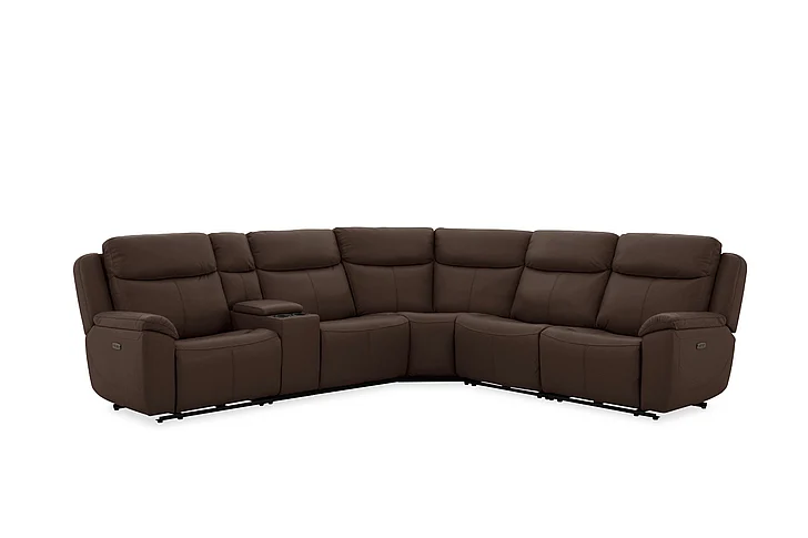 Leather Values Jordan Durango Sectional Set in Sienna 6382SECT
