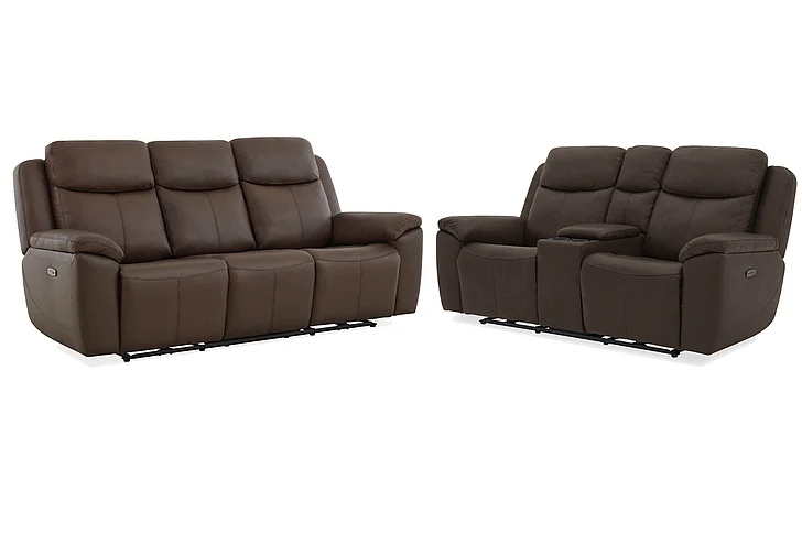 Leather Values Jordan 2pc Living Room Set in Sienna