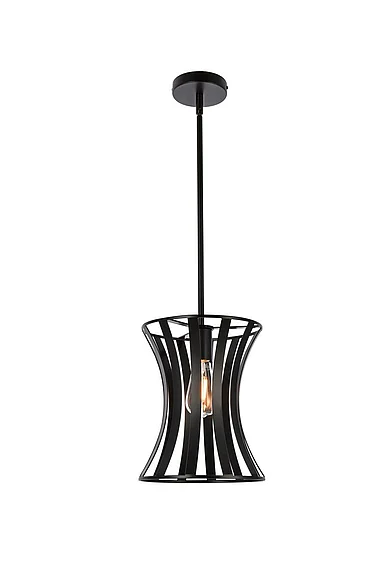 Elegant Lily 1 Light Pendant in Black LD7076D10BK CLOSEOUT