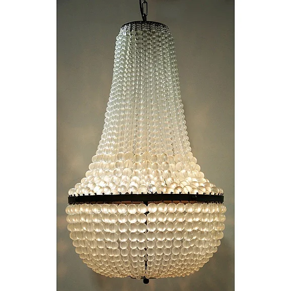 Noir Furniture Mist Chandelier in Black Steel LAMP460MTB