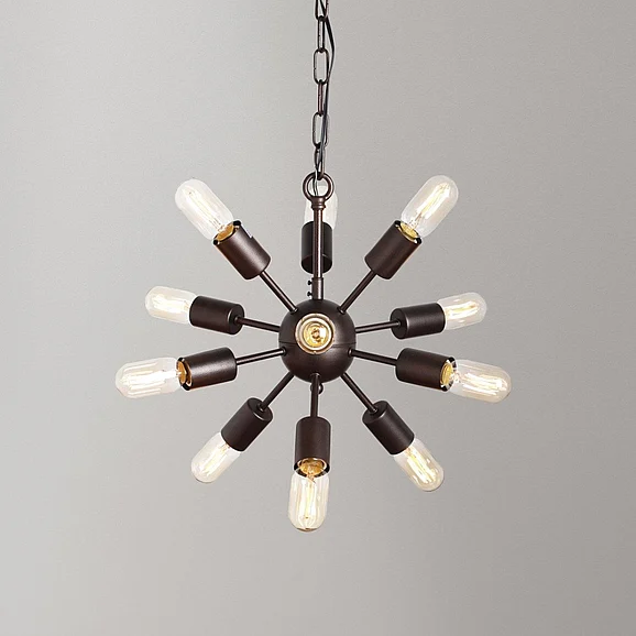Moti Furniture Clara Iron Mid-Century Inspired Orb Pendant in Black 64001006