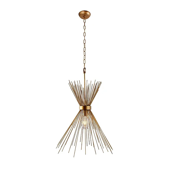 Moti Furniture Hayden Haystack Pendant in Antique Gold 64001034