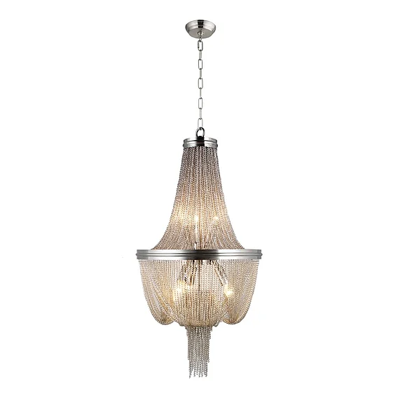 Moti Furniture Harper Nickle Chain Pendant in Silver 64001044