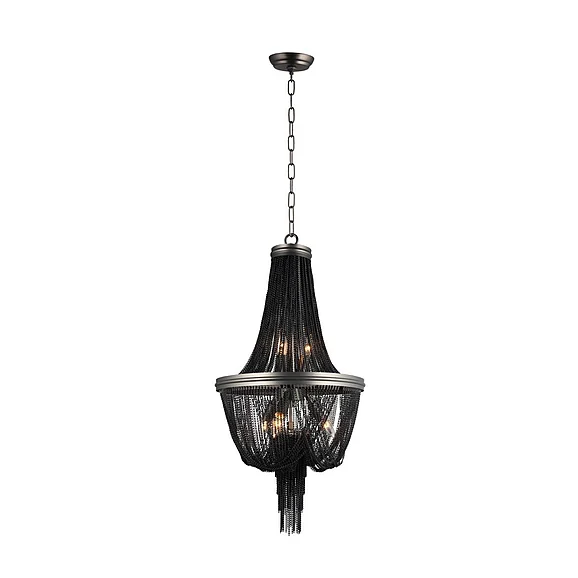 Moti Furniture Harper Black Chain Pendant in Black 64001045