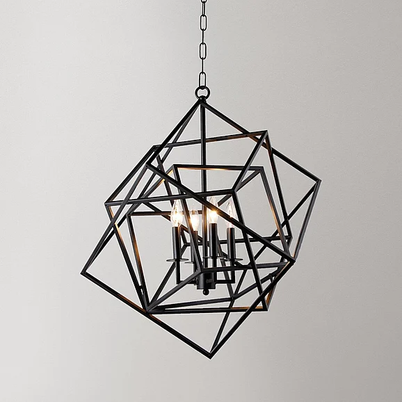 Moti Furniture Liam Pendant in Black/Brass 64001056