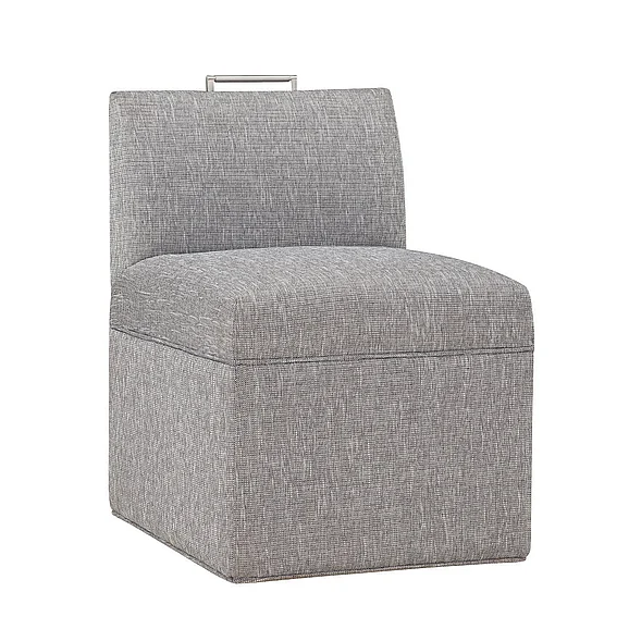 Comfort Pointe Delray Modern Upholstered Castered Chair in Ashen Grey 6400PF-27