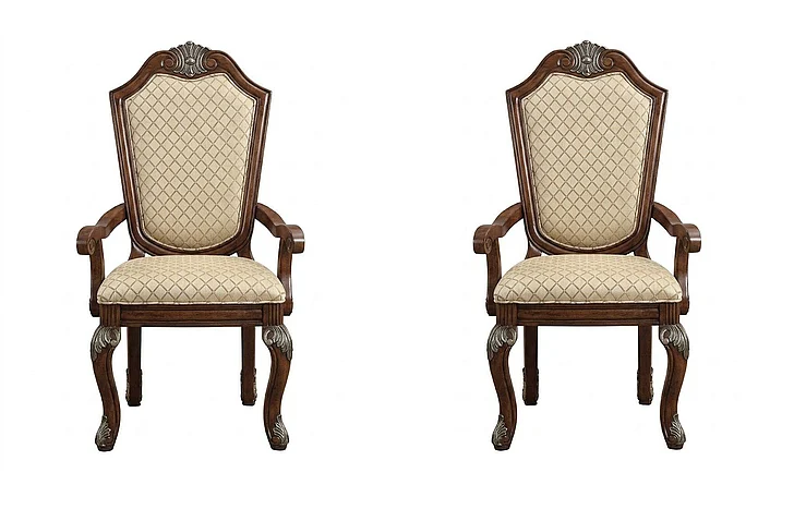 Acme Chateau de Ville Arm Chair in Espresso (Set of 2) 64078