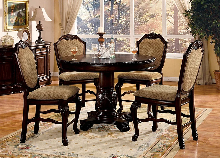Acme Chateau de Ville 5pc Counter Height Dining Set in Espresso