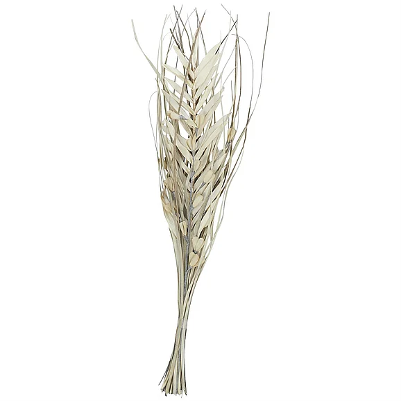 UMA Beige Dried Plant Palm Leaf Handmade Tall Floral Grass Bouquet Home Decor Natural Foliage, 10" x 2" x 40" | 64214 CLOSEOUT