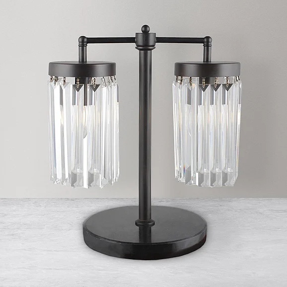 Moti Furniture Chloe Twin Table Lamp in Black 64220007