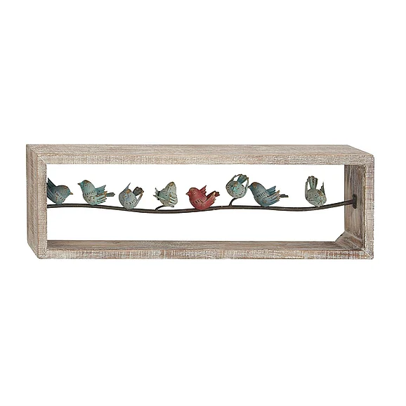 UMA White Metal Bird Home Wall Decor, 35 x 4 x 11 | 64326