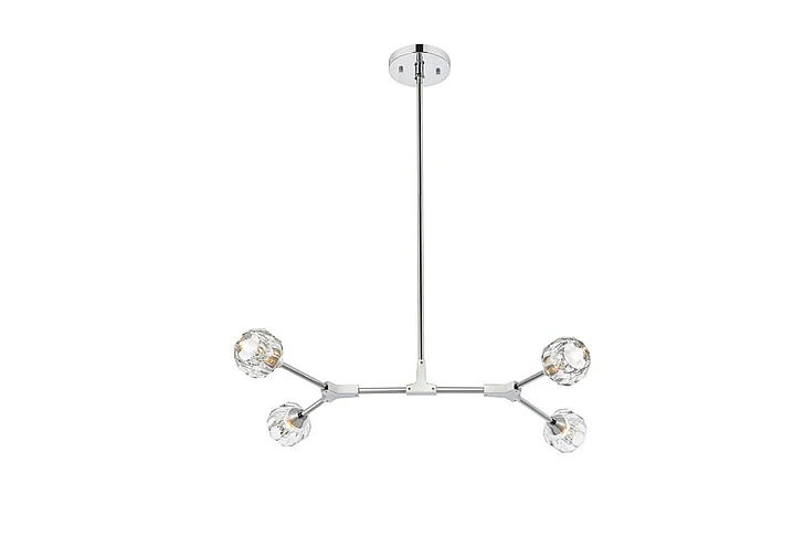 Elegant Zayne 4 Light Pendant in Chrome 3508D30C