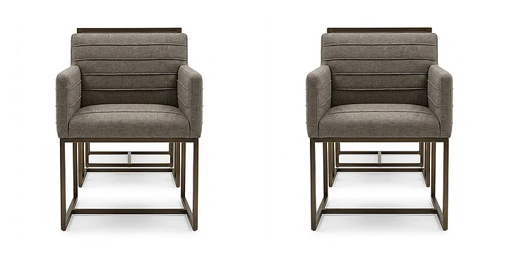 Universal Furniture Modern Cooper Arm Chair (Set of 2) in Quartz 643733 CLOSEOUT