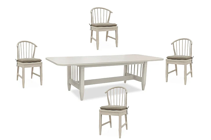 Legacy Classic Trisha Yearwood Reflections 5pc Trestle Dining Room Set in Cashmere