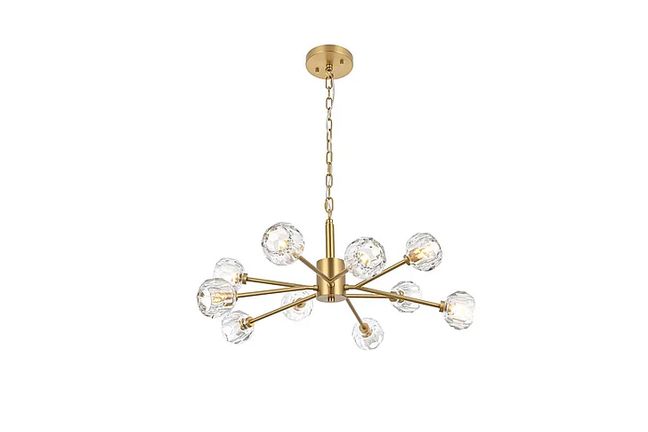 Elegant Graham 10 Light Pendant in Gold 3509D29G