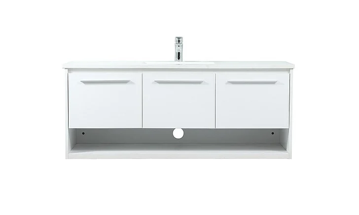 Elegant 48 In. Single Bathroom Vanity in White VF43548MWH CLOSEOUT