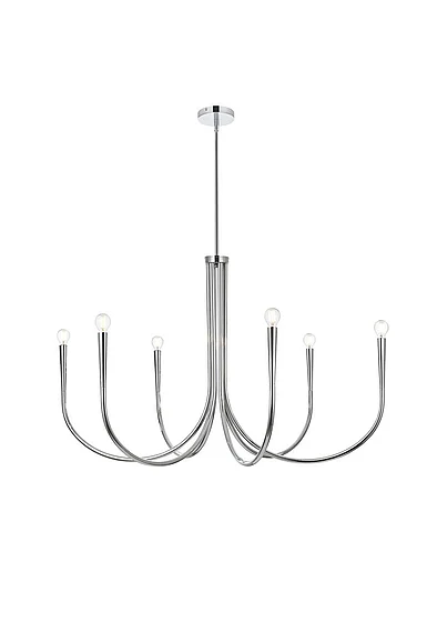 Elegant Layne 42 In. Chandelier in Chrome LD722D42C