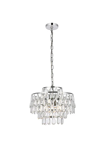 Elegant Mila 16 In. Pendant in Chrome 1102D16C