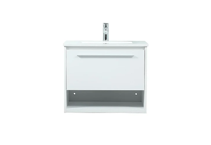 Elegant 24 In. Single Bathroom Vanity in White VF43524MWH