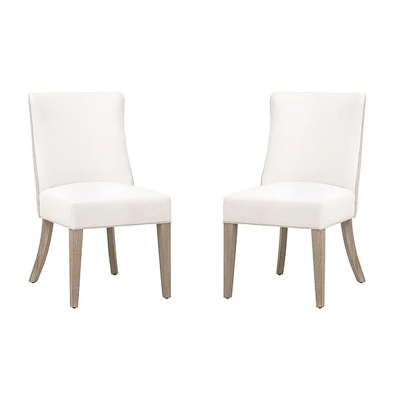 Essentials For Living Duet Dining Chair - LiveSmart Peyton-Pearl Bisque Natural Gray 6491UP.NG/LPPRL/BIS (Set of 2)