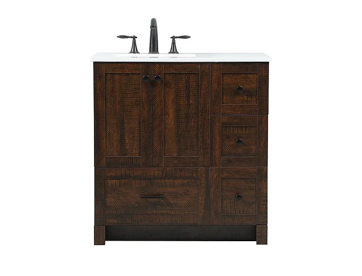 Elegant 32 In. Single Bathroom Vanity in Expresso VF2832EX