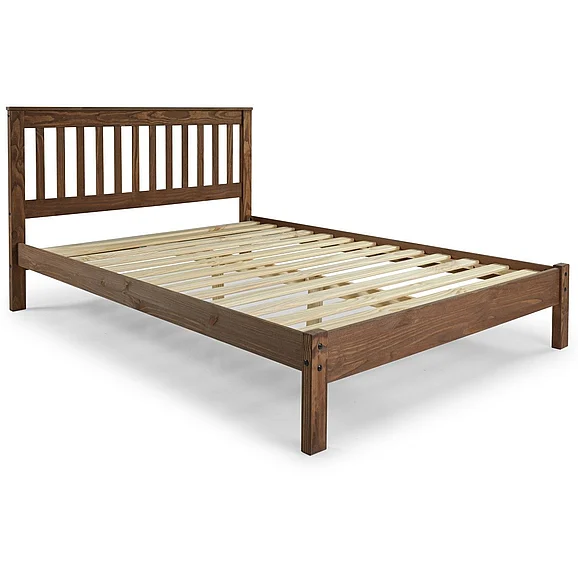 Pine Crafter Furniture Woodland Full Slatted Bed in Mahogany Brown 650-Mah