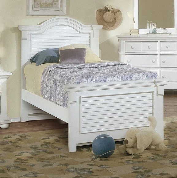 American Woodcrafters Cottage Traditions Twin Bed - White Cottage 6510-33PAN