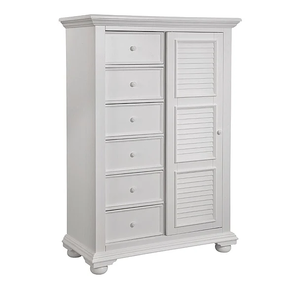 American Woodcrafters Cottage Traditions Gentleman's Chest - White Cottage 6510-181