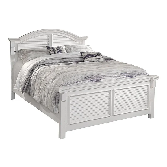 American Woodcrafters Cottage Traditions King Bed - White Cottage 6510-66PAN