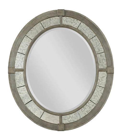 American Drew Savona Rococo Oval Mirror in Versaille 654-020