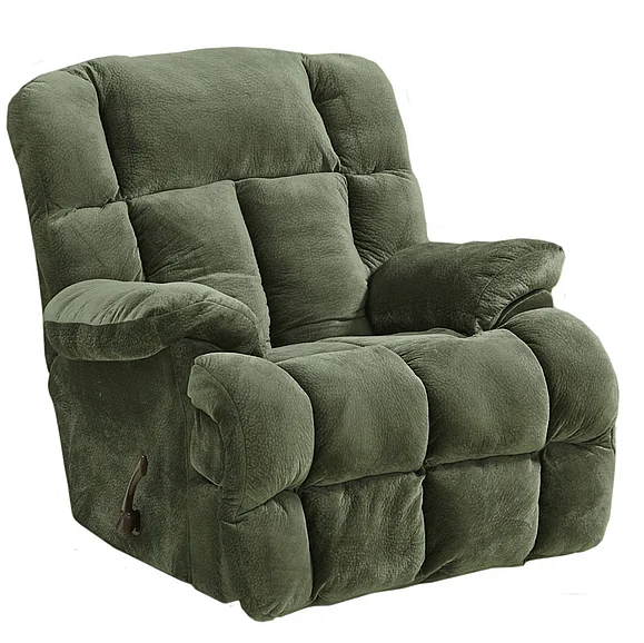 Catnapper Cloud 12 Power Chaise Lay Flat Recliner in Sage